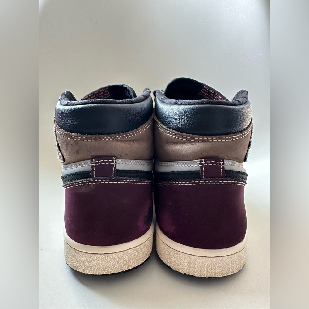 Jordan High-Top Sneakers in White, Black, Brown and Olive - Picture 11 of 12